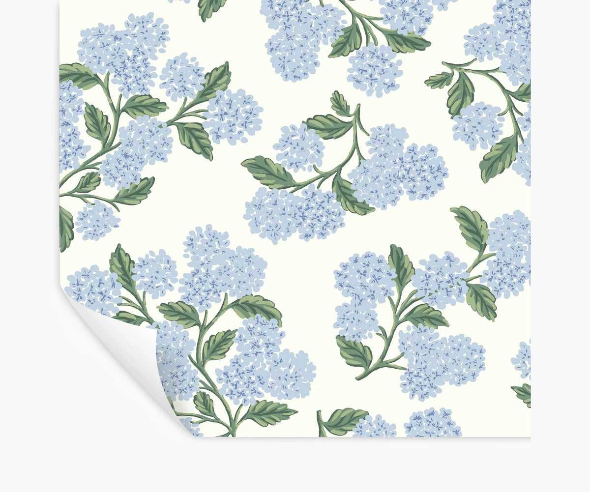 Hydrangea Peel & Stick Wallpaper - Blue & White