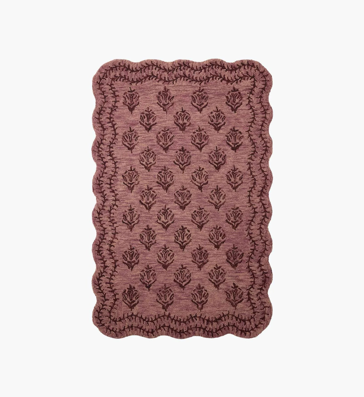 Lisette Wool Hooked Rug - Plum