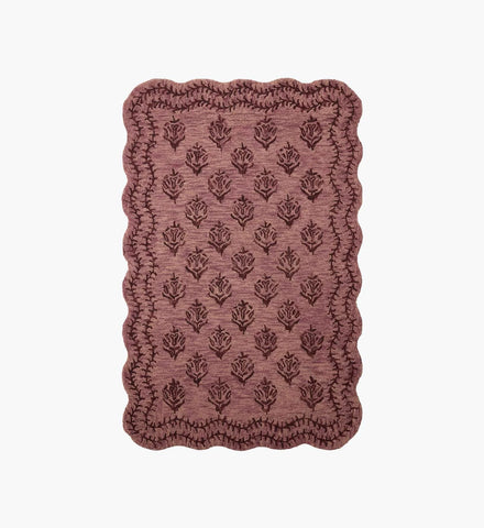 Lisette Wool Hooked Rug - Plum