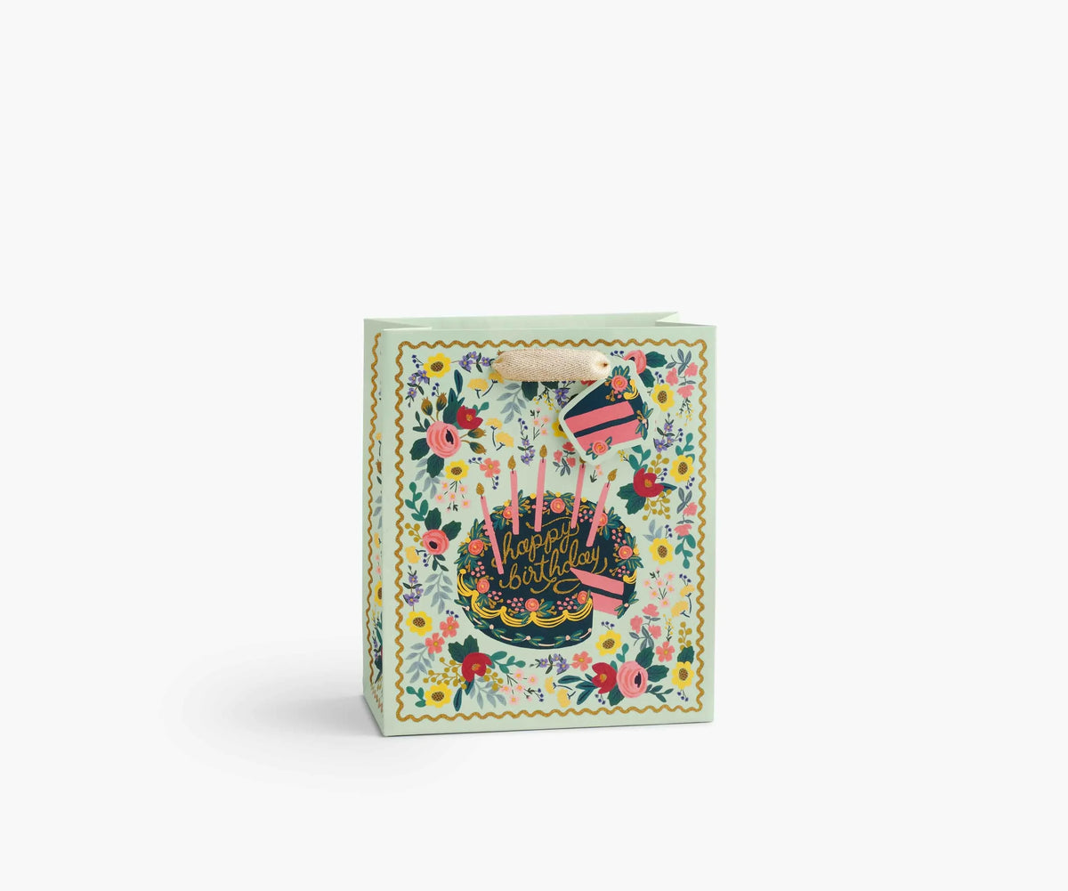 Floral Cake Medium Gift Bag