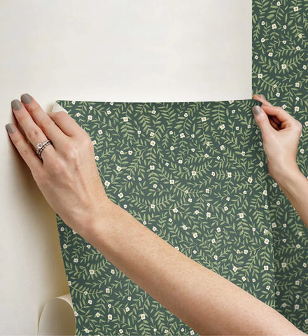 Elodie Peel & Stick Wallpaper - Emerald