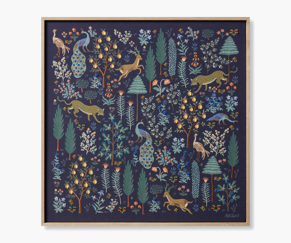 Framed Wall Art - Menagerie Navy