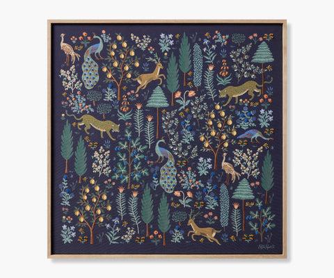 Framed Wall Art - Menagerie Navy