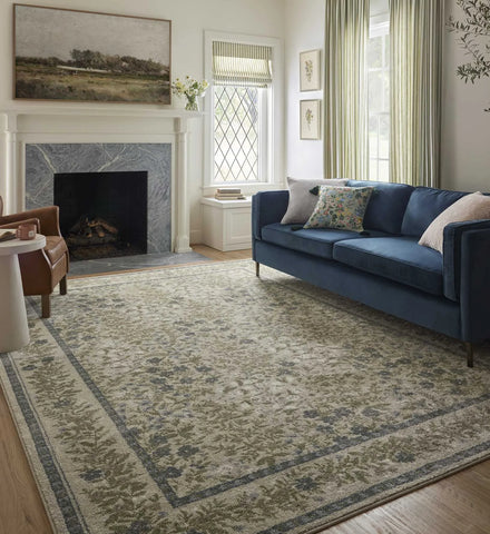 Laurel Wildwood Garden Power Loomed Rug - Cream