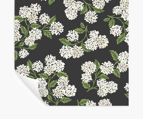 Hydrangea Peel & Stick Wallpaper - Black & White