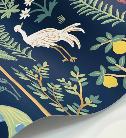 Menagerie Wallpaper - Navy