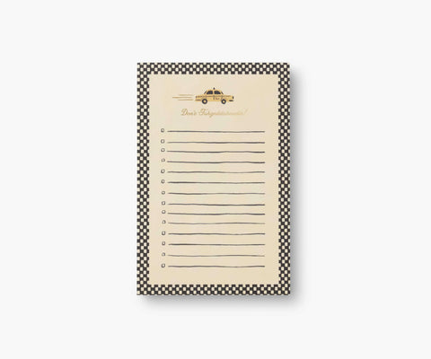 Checklist Notepad - Taxi