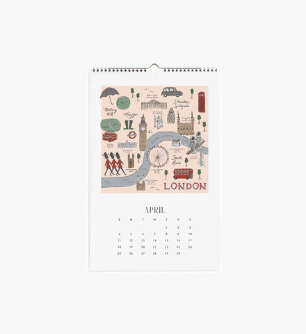 2027 Wall Calendar - Travel Sketches