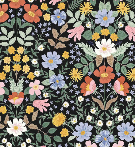 Bramble Garden Peel & Stick Wallpaper - Black