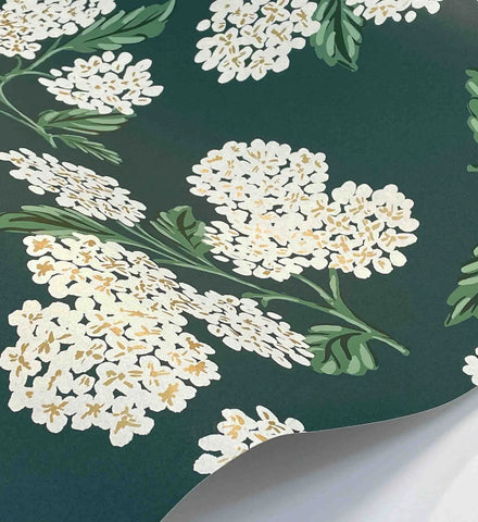 Hydrangea Wallpaper - Teal