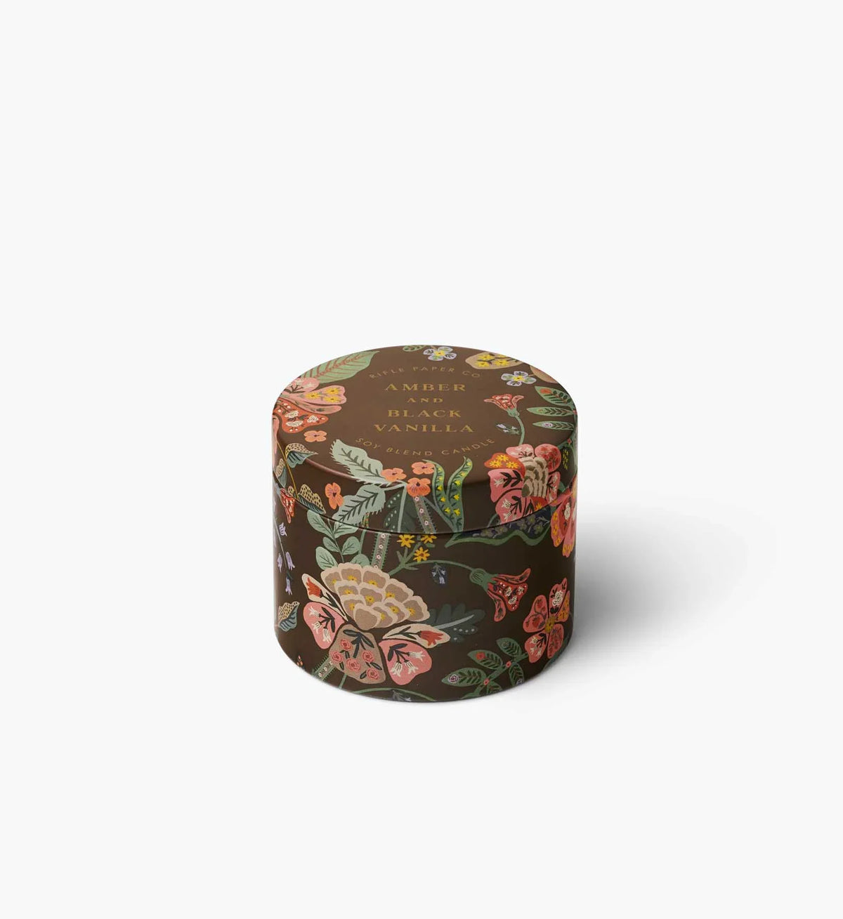 Tin Candle - Amber and Black Vanilla