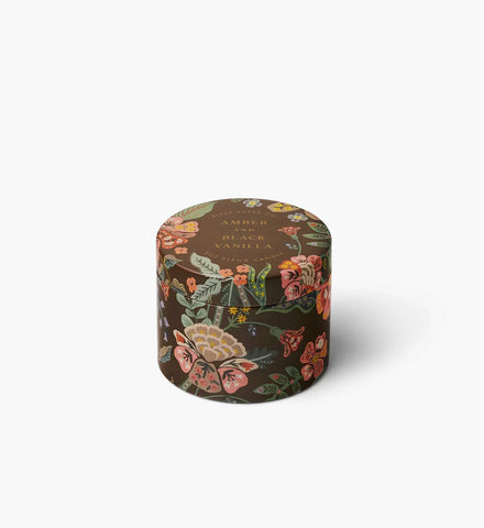 Tin Candle - Amber and Black Vanilla