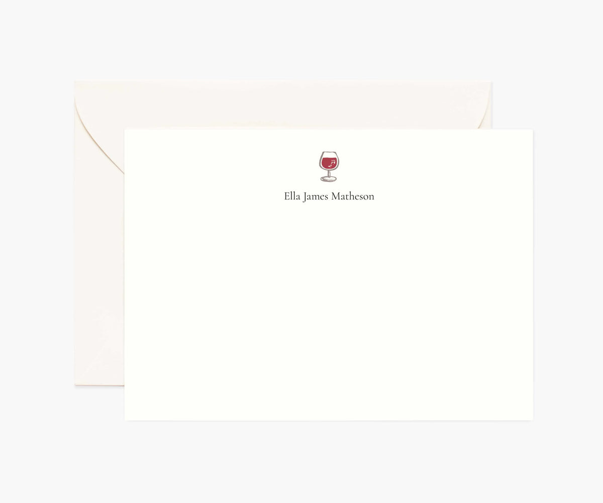 Food & Drink Personalized Stationery  - Red Wine