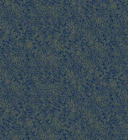 Champagne Dots Wallpaper - Metallic Gold & Navy