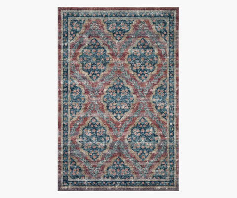 Courtyard Chateau Printed Rug - Red