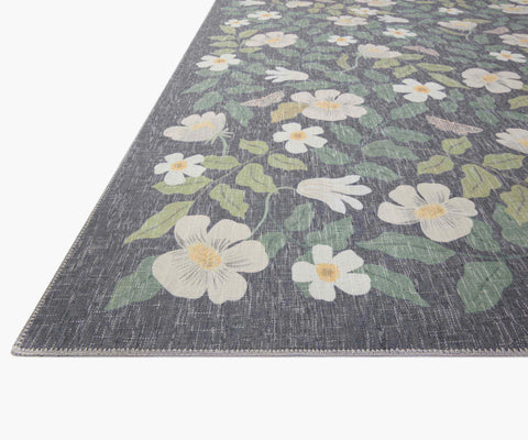 Cotswolds Primrose Power Loomed Rug - Charcoal