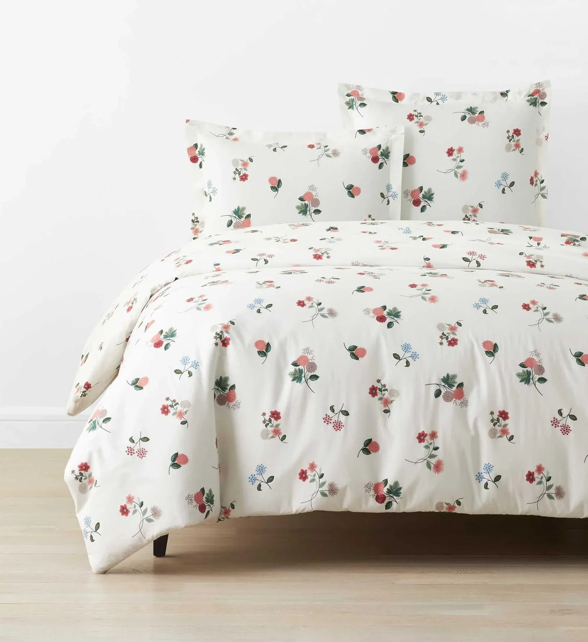 Percale Duvet Cover - Ditsy Dahlia Ivory