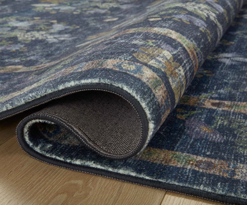 Courtyard Seville Printed Rug - Navy