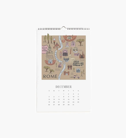 2027 Wall Calendar - Travel Sketches