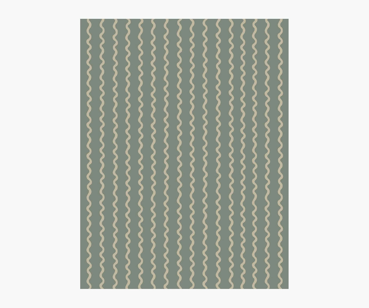 Rickrack Wallpaper Sample - Moss