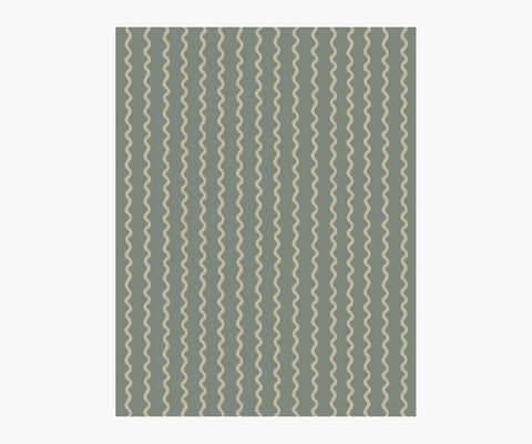 Rickrack Wallpaper Sample - Moss