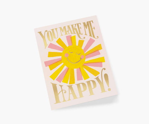 You Make Me Happy Love & Friendship Card - Single Card