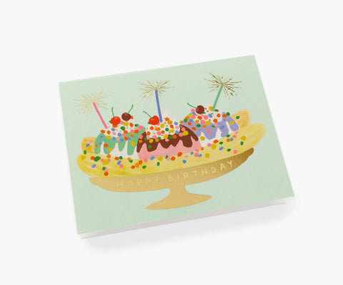 Banana Split Birthday Card - Single Card