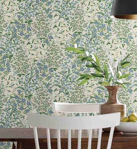 Wildwood Garden Wallpaper - Linen