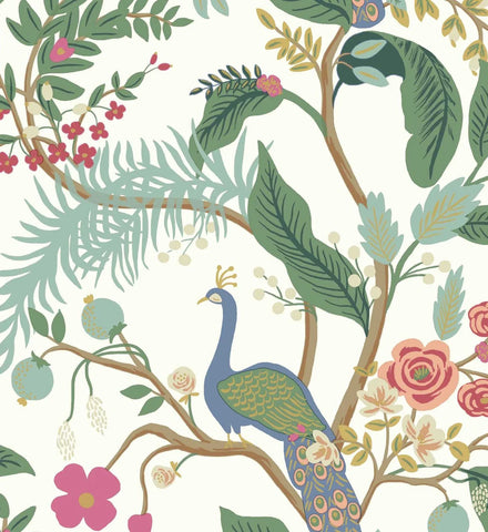 Peacock Wallpaper - Rouge