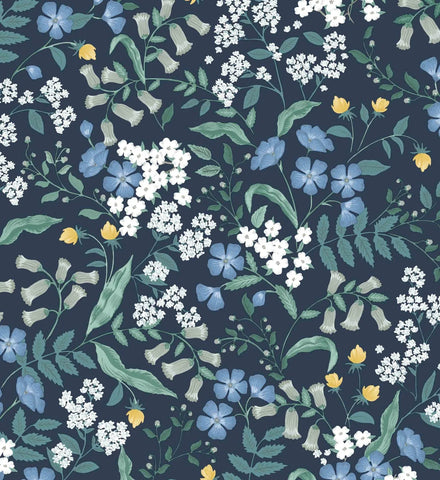 Sweetbrier Peel & Stick Wallpaper - Navy