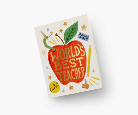 World's Best Teacher Everyday Card - Single Card