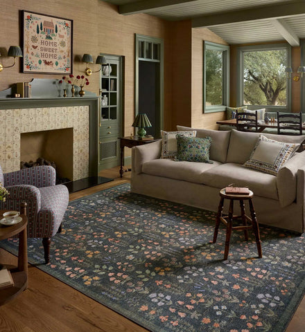 Edinburgh Campbell Power Loomed Rug - Navy