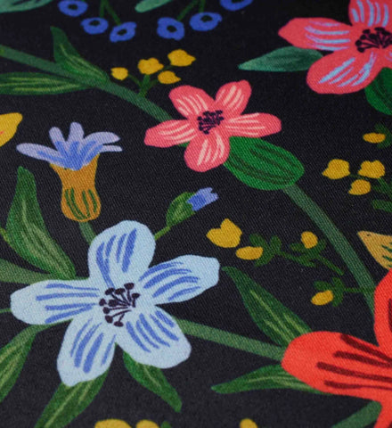 Floral Medallion Printed Pillow - Navy
