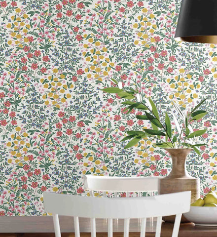 Wildwood Garden Wallpaper - White