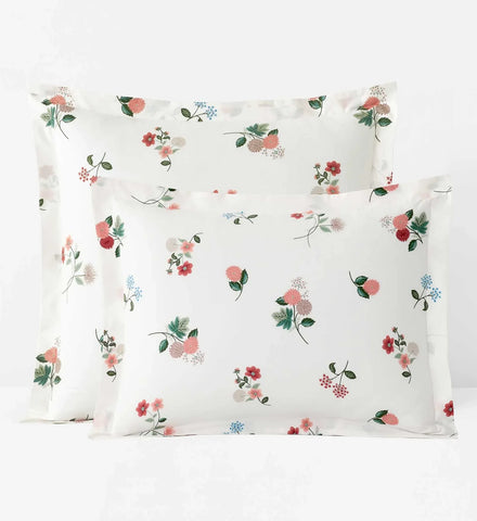 Percale Sham - Ditsy Dahlia Ivory