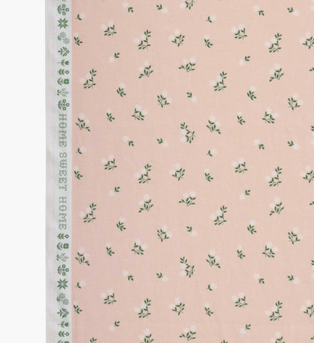 Ditsy Hydrangea Cotton Fabric - Pink