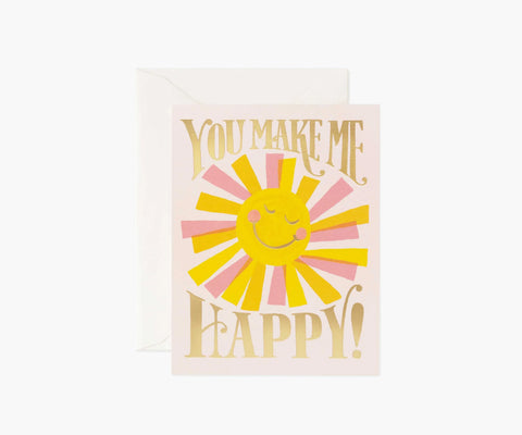 You Make Me Happy Love & Friendship Card - Single Card
