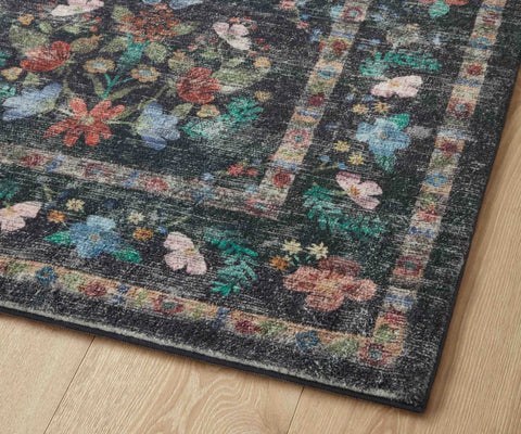 Courtyard Seville Printed Rug - Charcoal