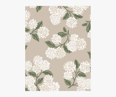 Hydrangea Wallpaper Sample - Linen