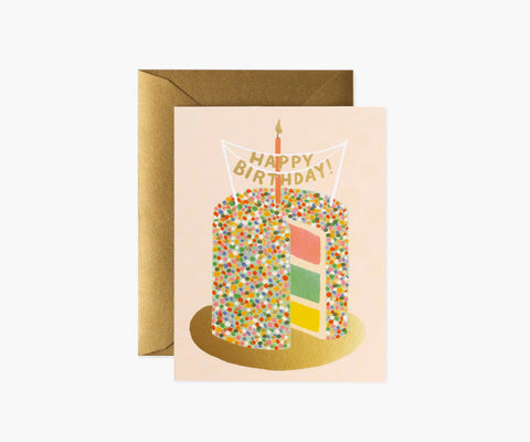 Layer Cake Birthday Card - Single Card