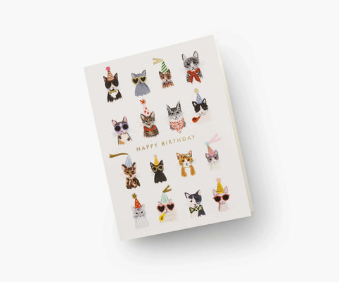 Cool Cats Birthday Card - Single Card