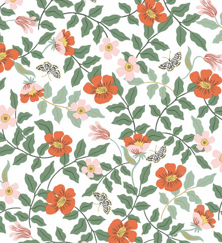 Primrose Peel & Stick Wallpaper - Rose & Cream