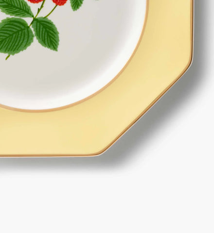 Porcelain Dessert Plate Set - Roses