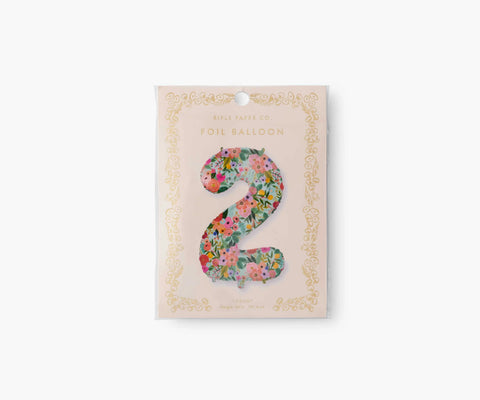 Numbered Foil Balloon - Garden Party
