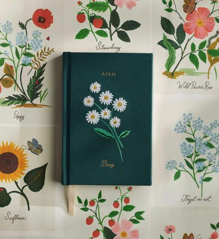 Birth Month Mini Embroidered Journal - April