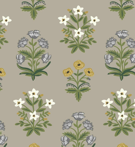 Mughal Rose Wallpaper - Linen