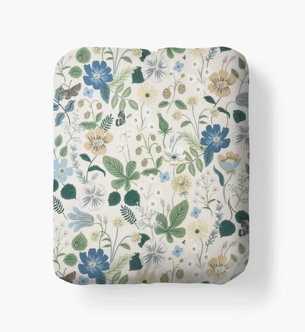Percale Fitted Sheet - Strawberry Fields Beige