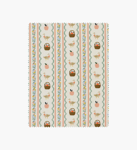 Farmhouse Stripe Canvas Fabric - Cream