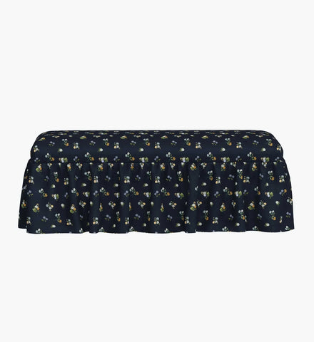 Surrey Dining Bench - Ditsy Dahlia Navy