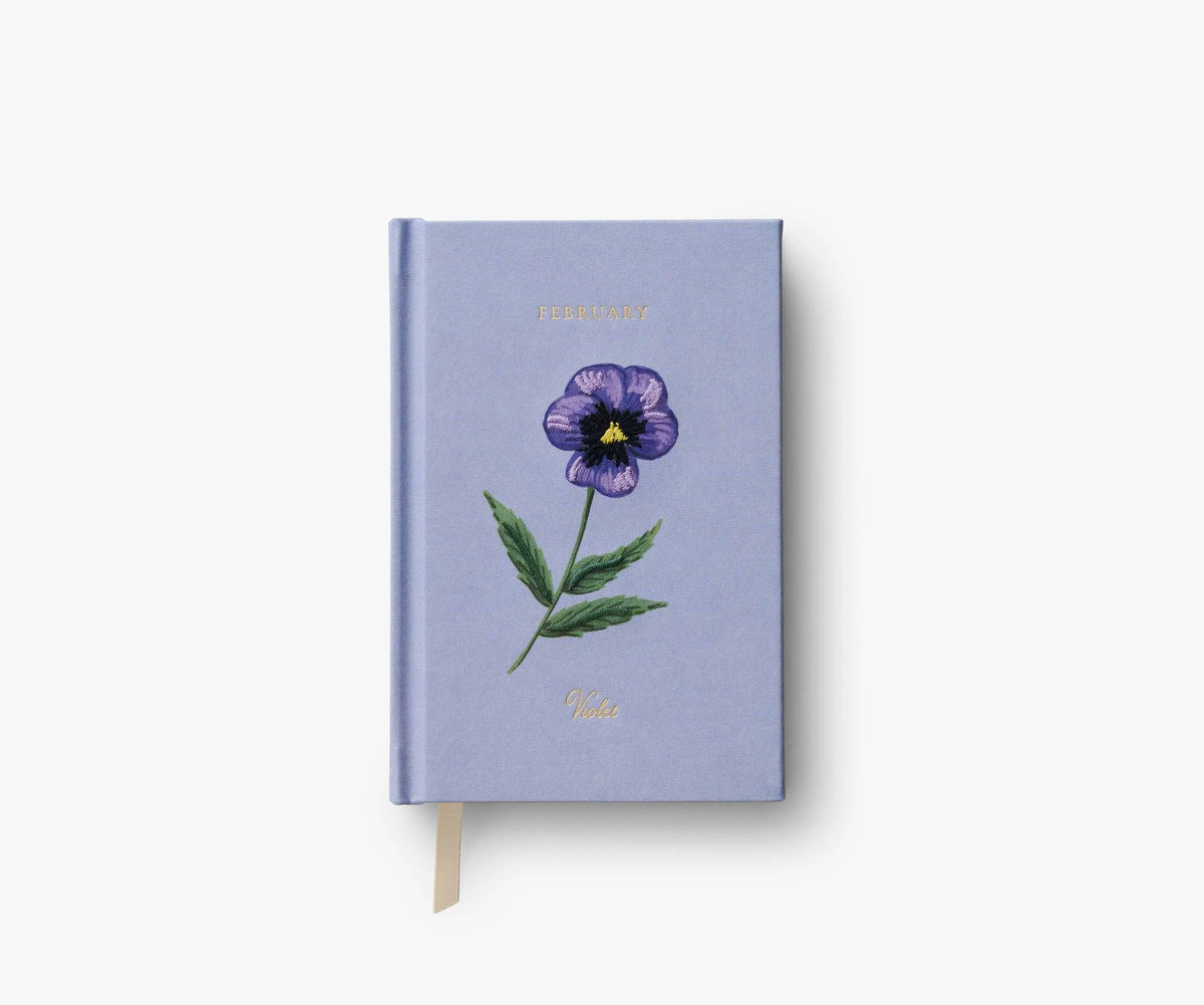 Birth Month Mini Embroidered Journal - February